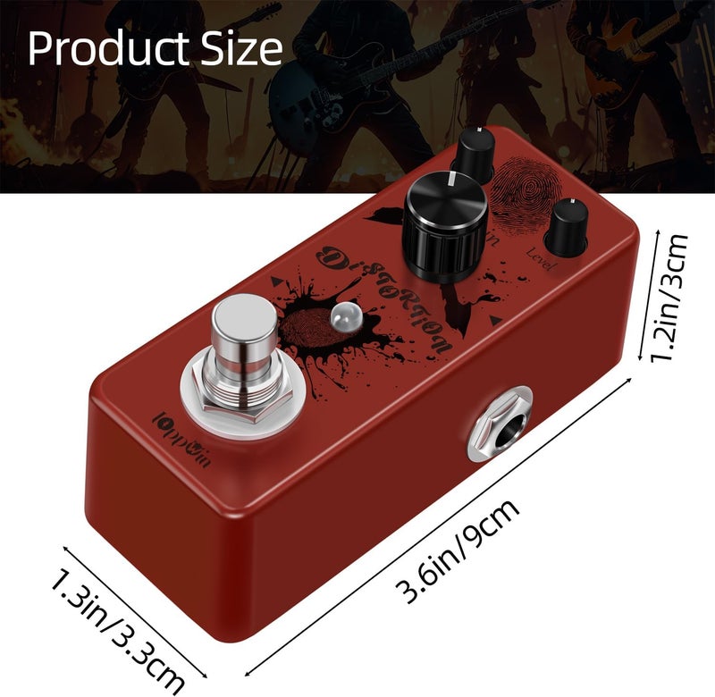 IOppWin BRITISH DIST Classic British Amplifier Distortion Pedal - High Gain, Metal Shell, True Bypass, Compact Design for Electric Guitar - Image 1
